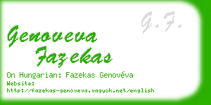 genoveva fazekas business card